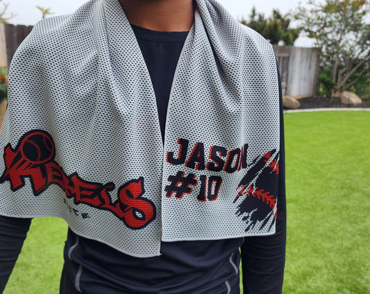 Personalized Cooling Sports Towel Custom Baseball Team Towels for Players, Coaches, Events & Gifts